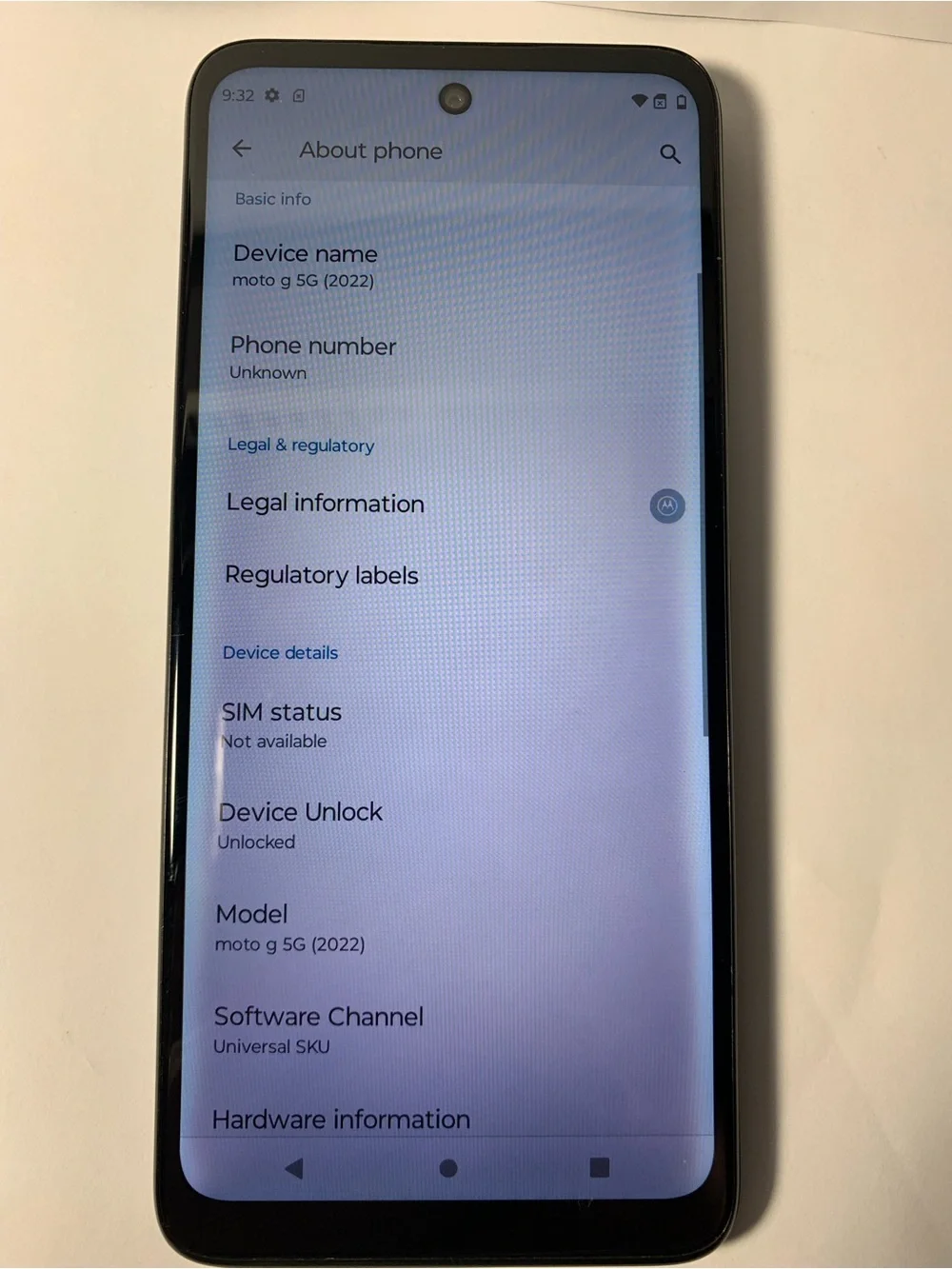 Moto G 5g 2022 by Motorola UNLOCKED 64GB